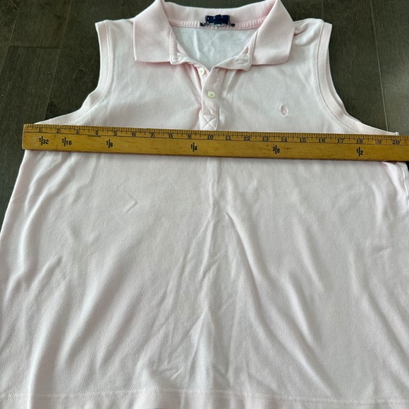 90s Ralph Lauren Sport Classic Fit Sleeveless Polo Top Tenniscore Golf Pink XL - Picture 5 of 10